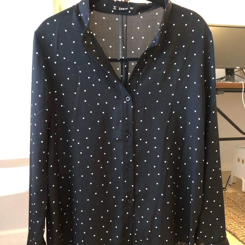 Black and white polka dot shirt
